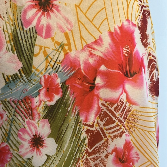 90's Vintage Coastal Midi Dress Vacation Hawaii - Picture 6 of 8